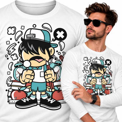 LONGSLEEVE ANIMOWANY SCHOOL KID